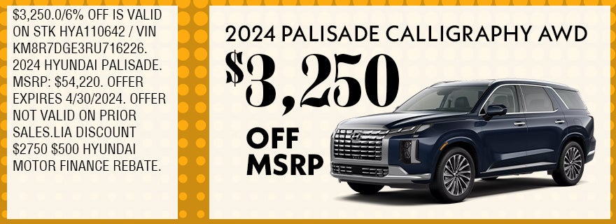palisade purchase special