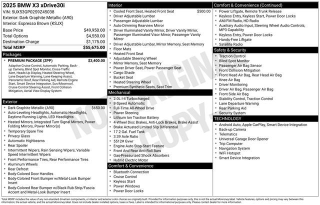2025 BMW X3 30 xDrive