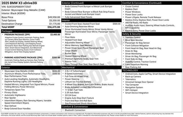2025 BMW X3 30 xDrive