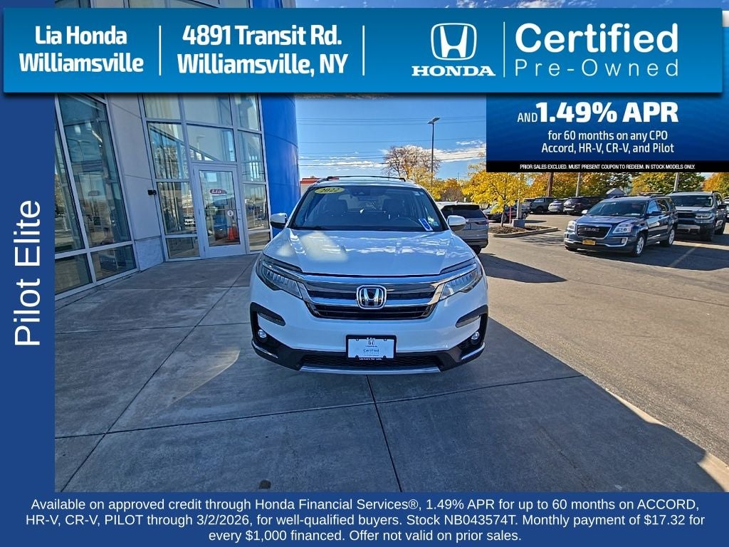 2022 Honda Pilot Elite