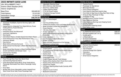 2023 INFINITI QX50 LUXE