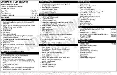 2023 INFINITI Q50 SENSORY ***CERTIFIED***
