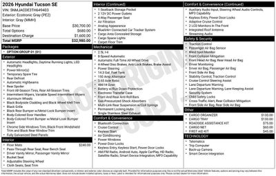 2026 Hyundai TUCSON SE AWD