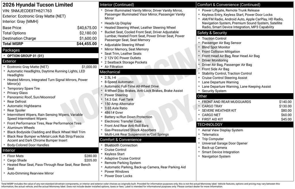 2026 Hyundai TUCSON Limited AWD