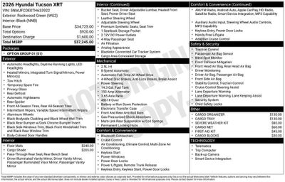 2026 Hyundai TUCSON XRT AWD