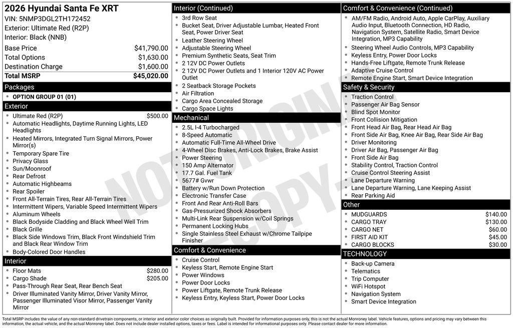 2026 Hyundai SANTA FE XRT AWD