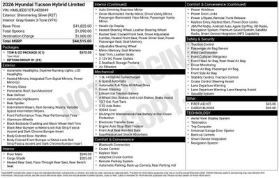 2026 Hyundai TUCSON HYBRID Limited