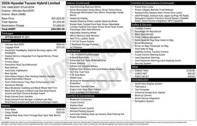 2026 Hyundai TUCSON HYBRID Limited
