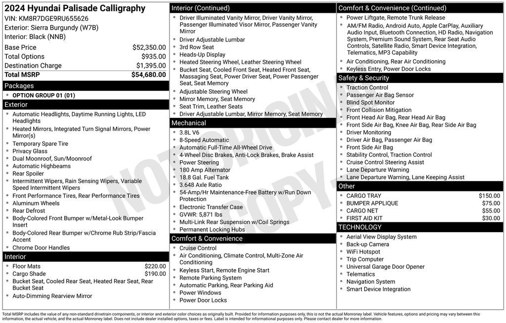 2024 Hyundai PALISADE Calligraphy