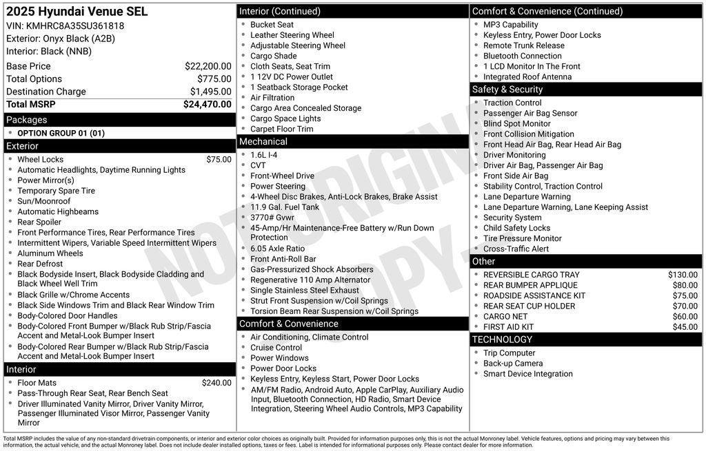 2025 Hyundai VENUE SEL