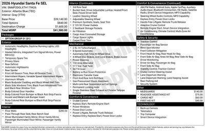 2026 Hyundai SANTA FE SEL AWD