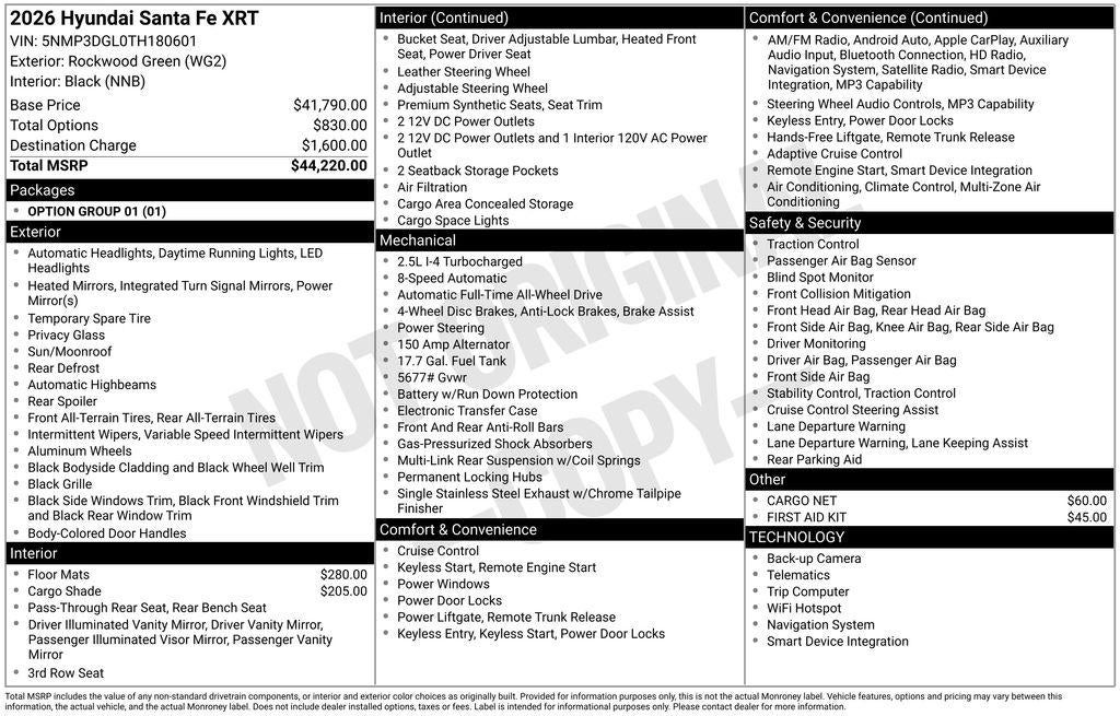 2026 Hyundai SANTA FE XRT AWD