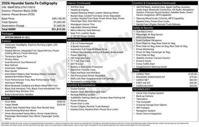 2026 Hyundai SANTA FE Calligraphy AWD