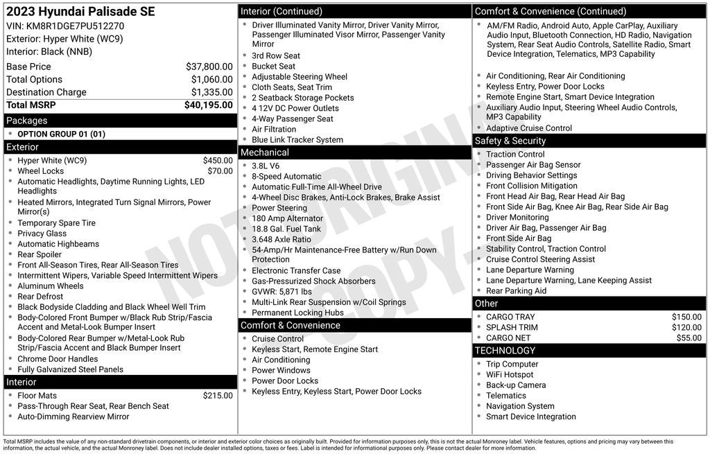 2023 Hyundai PALISADE SE