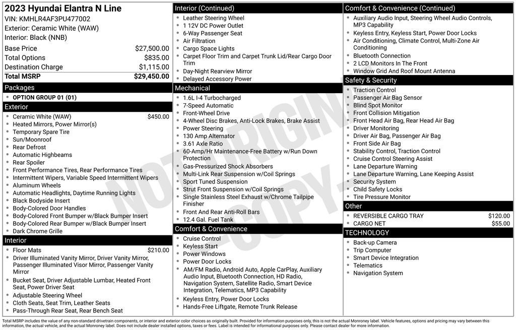 2023 Hyundai ELANTRA N Line