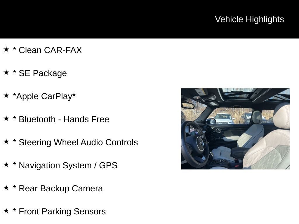 2022 MINI Cooper SE Electric Iconic
