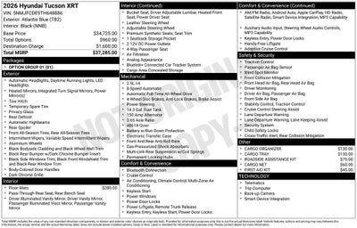 2026 Hyundai TUCSON XRT AWD