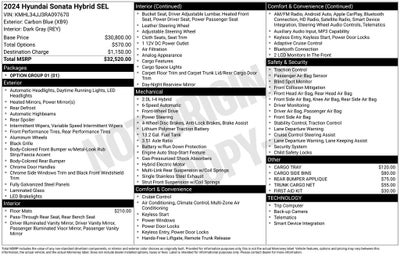 2024 Hyundai SONATA HYBRID SEL