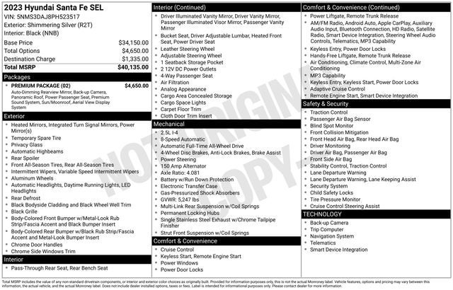 2023 Hyundai SANTA FE SEL